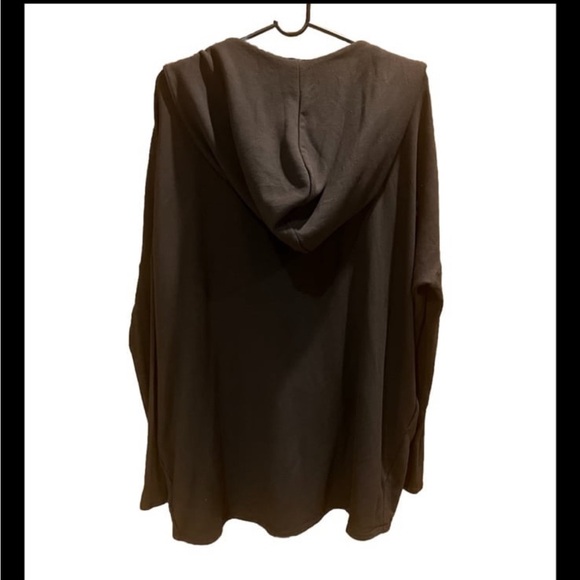 ATHLETA Walnut Brown Purana Wrap Hoodie Size Medium - Picture 2 of 7